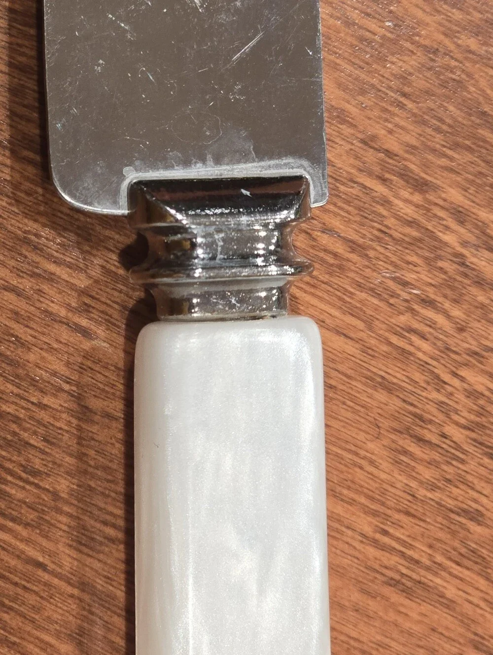 Sheffield England Vintage Pearl-Look Stainless Steel Wedding Cake Knife 8